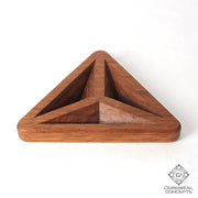 Tetrahedron - Carved Wood Tray - By Cerebral Concepts