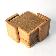 Directionality - Square Bamboo Coaster Set